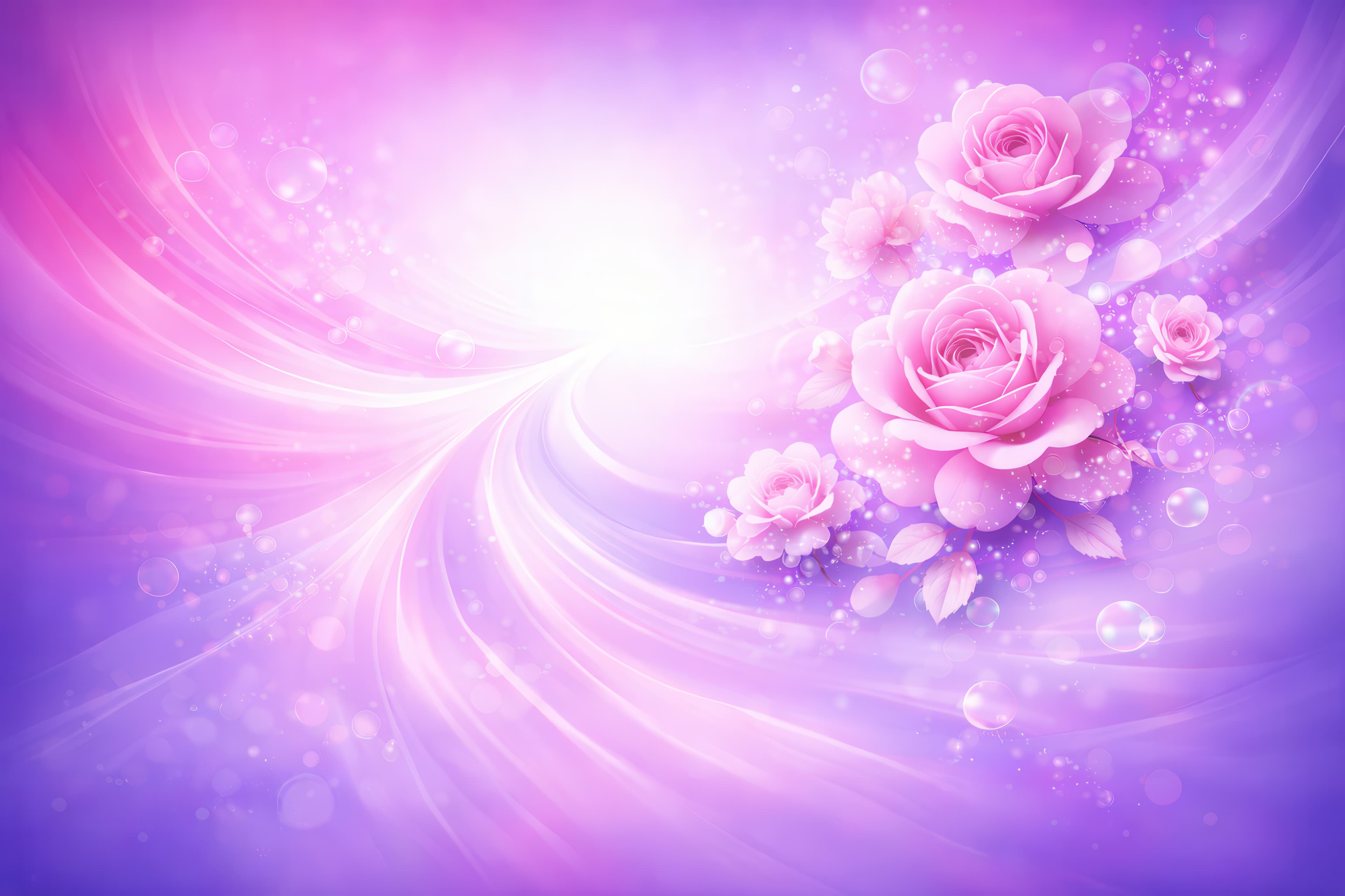 Ethereal Rose Garden Background – Abstract Purple Series