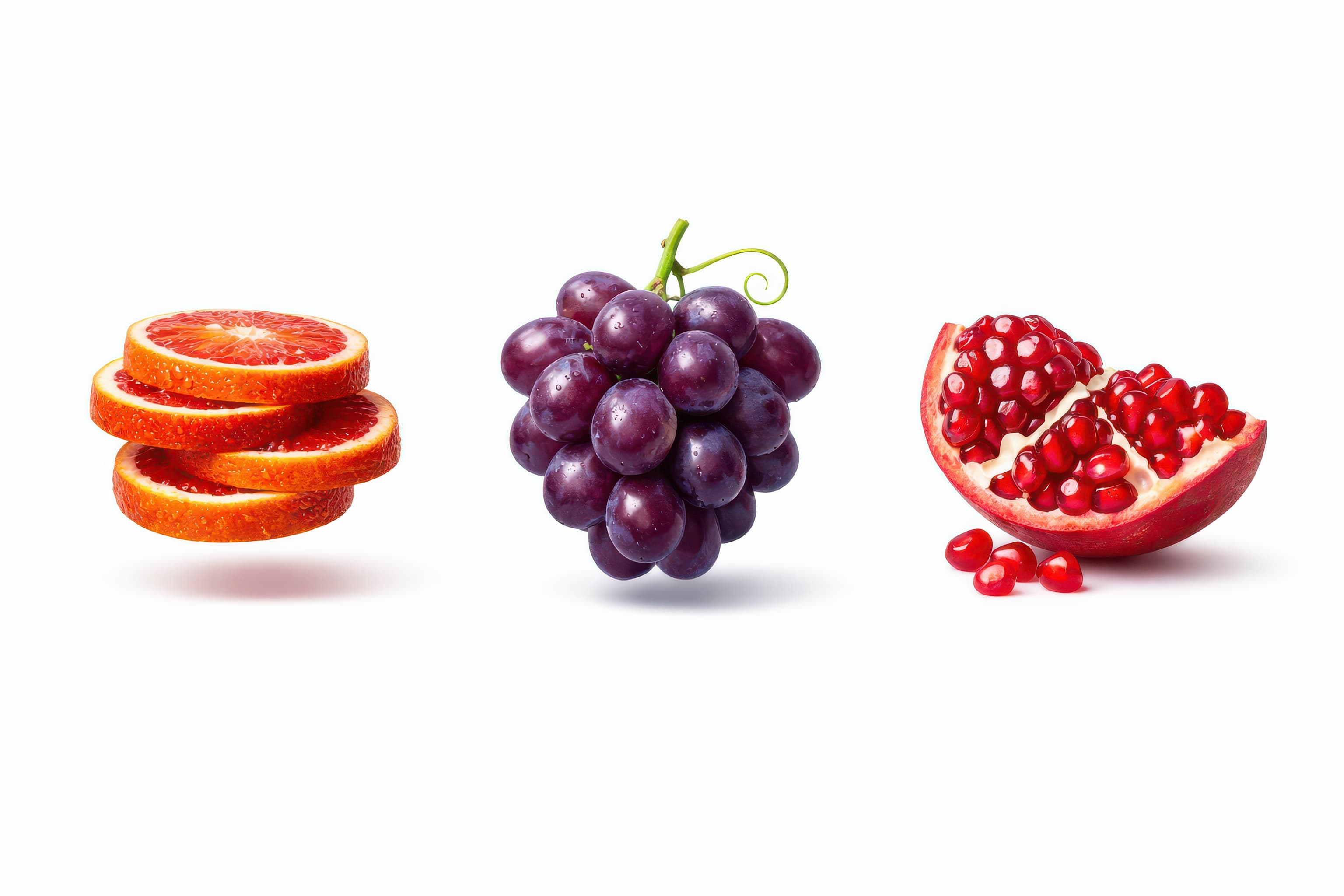 The Antioxidant Trio: Sliced Blood Orange, Grape & Pomegranate Asset
